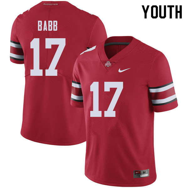 Youth #17 Kamryn Babb Ohio State Buckeyes College Football Jerseys Sale-Red